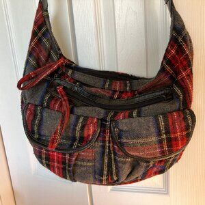 plaid cross body bag